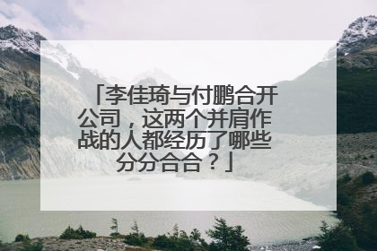 李佳琦与付鹏合开公司，这两个并肩作战的人都经历了哪些分分合合？