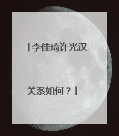 李佳琦许光汉关系如何？