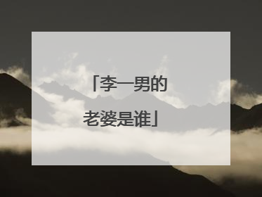 李一男的老婆是谁