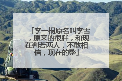 李一桐原名叫李雪，原来的很胖，和现在判若两人，不敢相信，现在的整