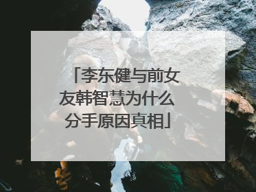 李东健与前女友韩智慧为什么分手原因真相