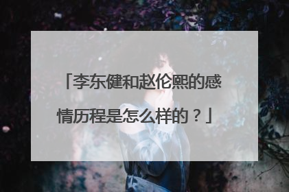 李东健和赵伦熙的感情历程是怎么样的？