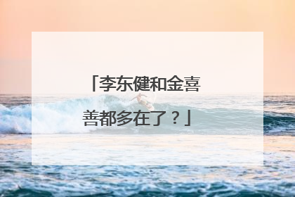 李东健和金喜善都多在了？