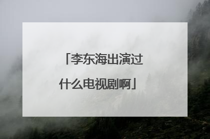 李东海出演过什么电视剧啊