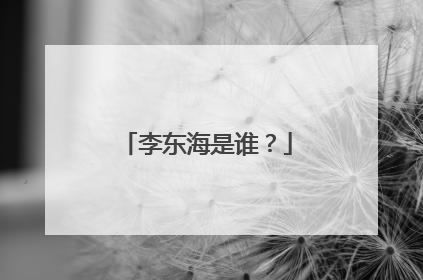 李东海是谁？