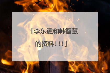 李东键和韩智慧的资料!!!