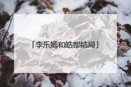 李乐嫣和皓都结局