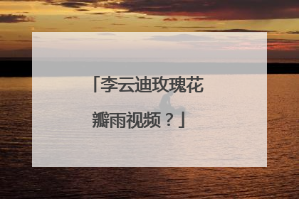 李云迪玫瑰花瓣雨视频？