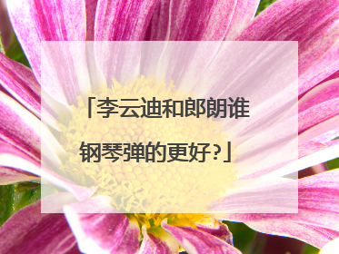 李云迪和郎朗谁钢琴弹的更好?