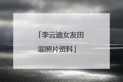 李云迪女友田霏照片资料
