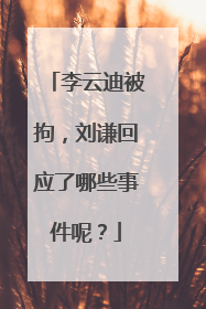 李云迪被拘，刘谦回应了哪些事件呢？