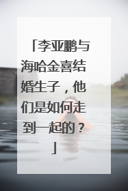 李亚鹏与海哈金喜结婚生子，他们是如何走到一起的？