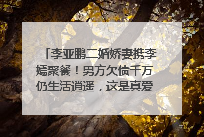 李亚鹏二婚娇妻携李嫣聚餐！男方欠债千万仍生活逍遥，这是真爱，怎么看待？
