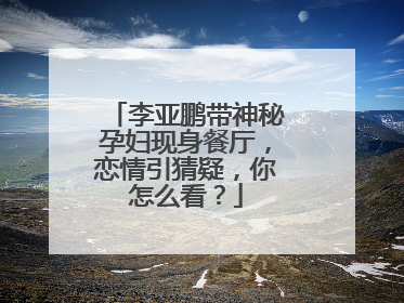 李亚鹏带神秘孕妇现身餐厅，恋情引猜疑，你怎么看？