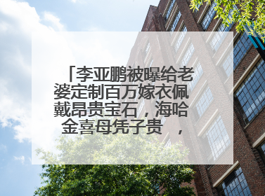 李亚鹏被曝给老婆定制百万嫁衣佩戴昂贵宝石,海哈金喜母凭子贵 ,真的吗?