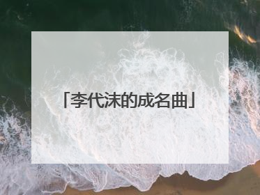 李代沫的成名曲