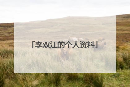 李双江的个人资料