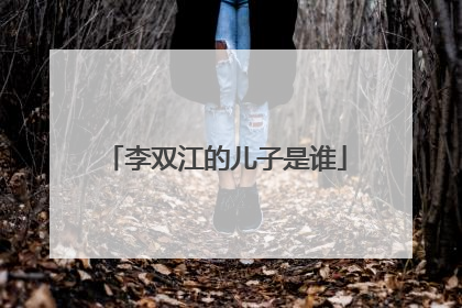 李双江的儿子是谁