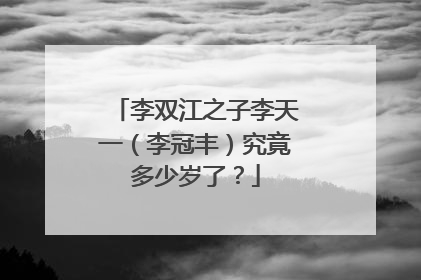 李双江之子李天一（李冠丰）究竟多少岁了？