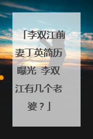 李双江前妻丁英简历曝光 李双江有几个老婆？