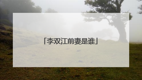 李双江前妻是谁