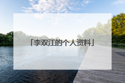 李双江的个人资料