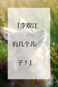 李双江有几个儿子？