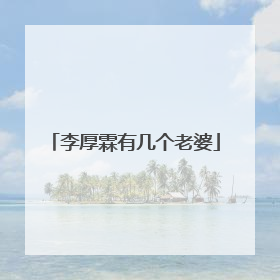 李厚霖有几个老婆