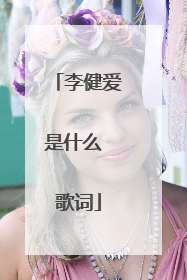 李健爱是什么 歌词