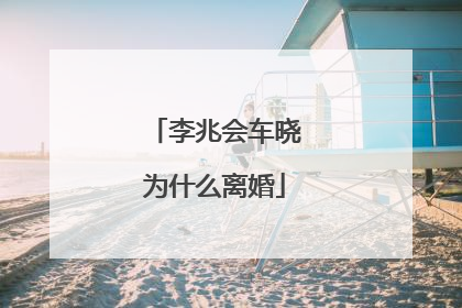 李兆会车晓为什么离婚