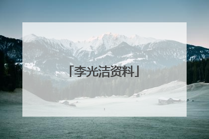 李光洁资料