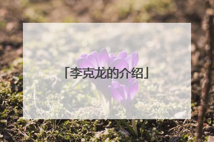 李克龙的介绍