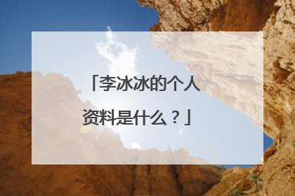 李冰冰的个人资料是什么？