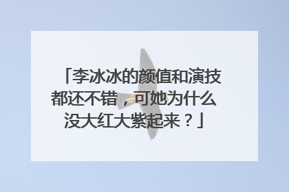 李冰冰的颜值和演技都还不错,可她为什么没大红大紫起来?