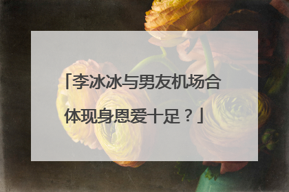 李冰冰与男友机场合体现身恩爱十足？