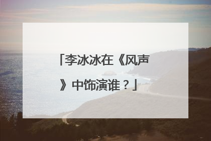 李冰冰在《风声》中饰演谁?