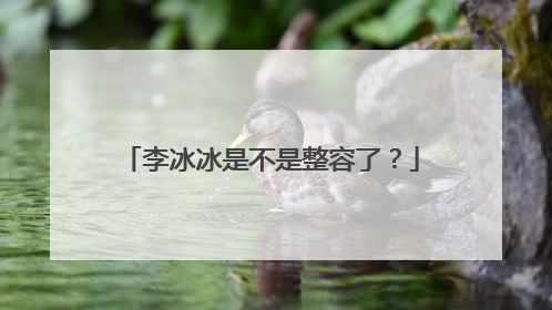 李冰冰是不是整容了？