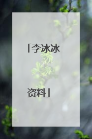 李冰冰资料