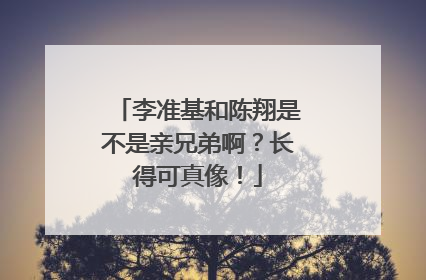 李准基和陈翔是不是亲兄弟啊？长得可真像！