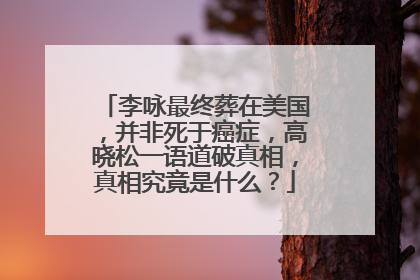李咏最终葬在美国，并非死于癌症，高晓松一语道破真相，真相究竟是什么？