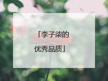 李子柒的优秀品质