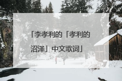 李孝利的「孝利的沼泽」中文歌词