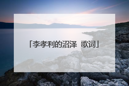 李孝利的沼泽 歌词