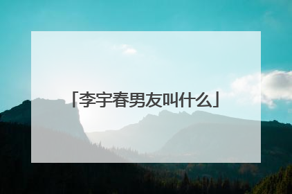 李宇春男友叫什么