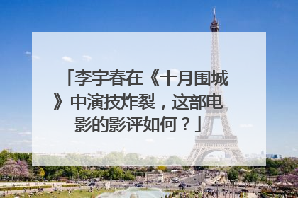 李宇春在《十月围城》中演技炸裂，这部电影的影评如何？