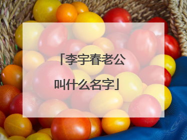 李宇春老公叫什么名字
