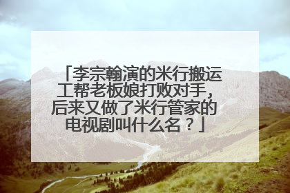 李宗翰演的米行搬运工帮老板娘打败对手,后来又做了米行管家的电视剧叫什么名？