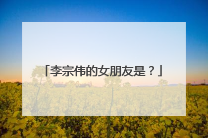 李宗伟的女朋友是?