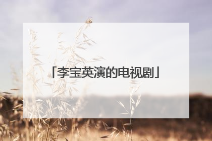 李宝英演的电视剧