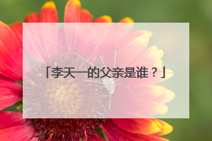 李天一的父亲是谁?